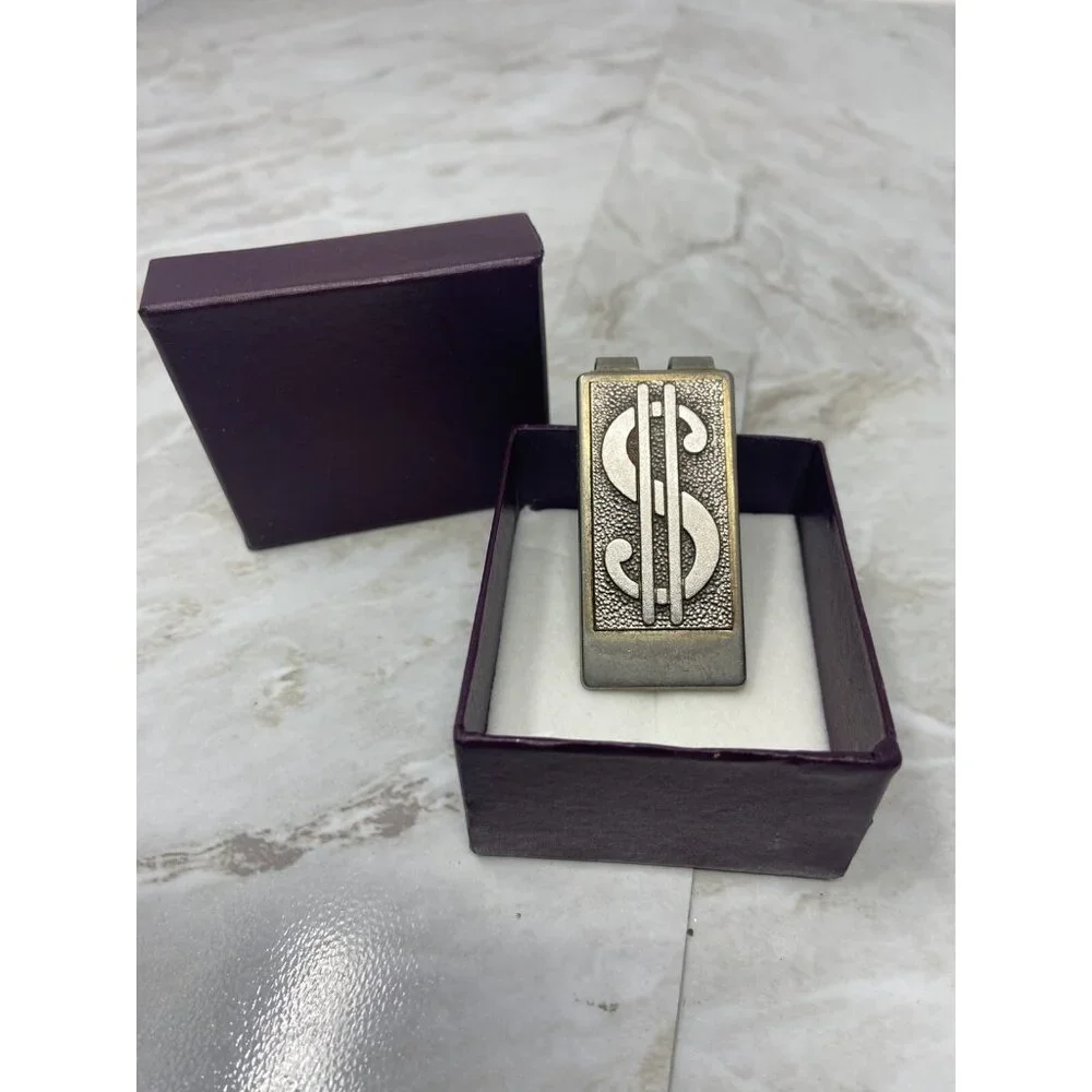 Rare Vintage Anson Gold Silver Tone Money Clip - 3,049,772 Made USA